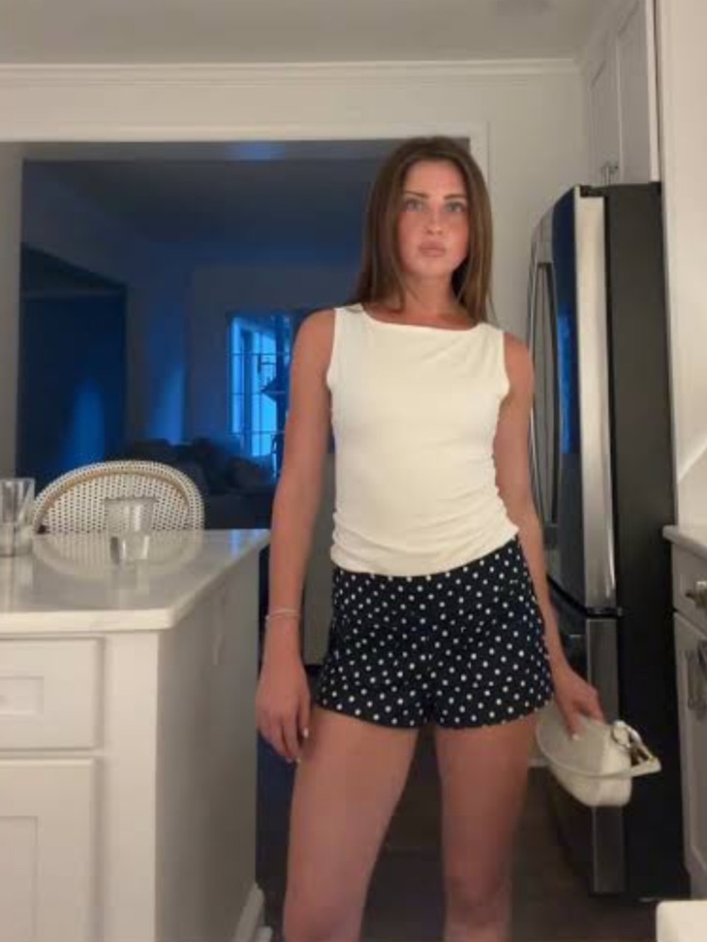 ZARA POLKA DOT MINI POCKET SHORTS
